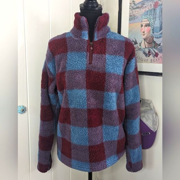 Eddie Bauer Plush Fast Fleece ¼ Zip Pullover Sweater SM Cozy Cabincore Outdoors - Picture 3 of 13